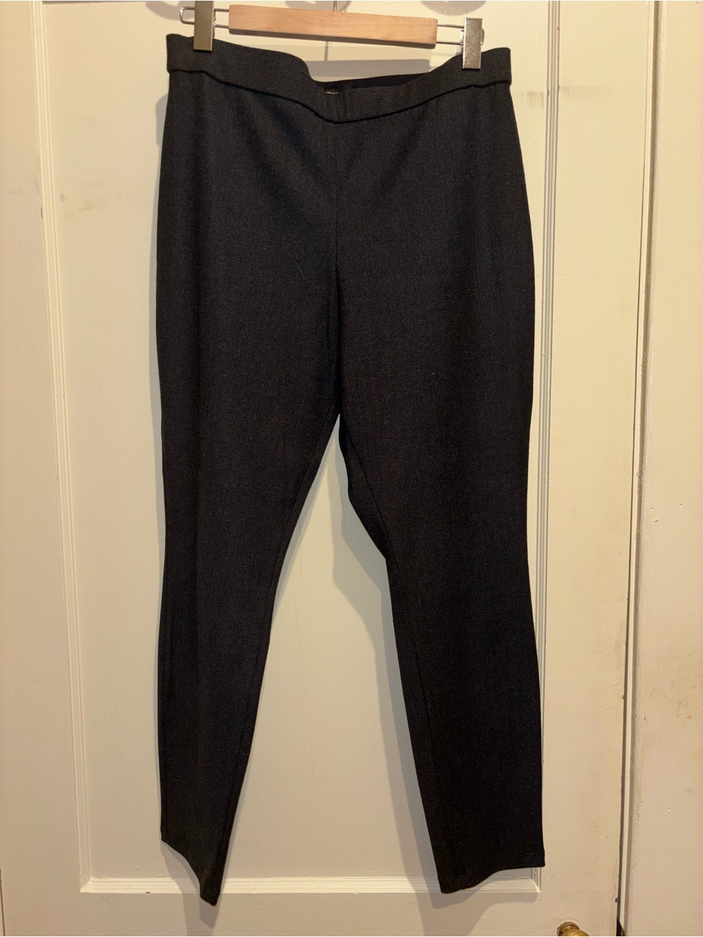 Theory Black Sleek Flannel Leggings